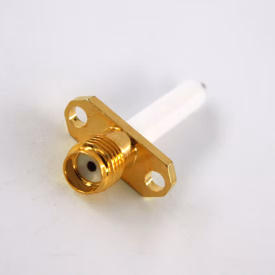 Connecteur Coaxial SMA RF femelle à montage sur bride, 2 trous, isolant de 20mm et broche de 3mm IP67